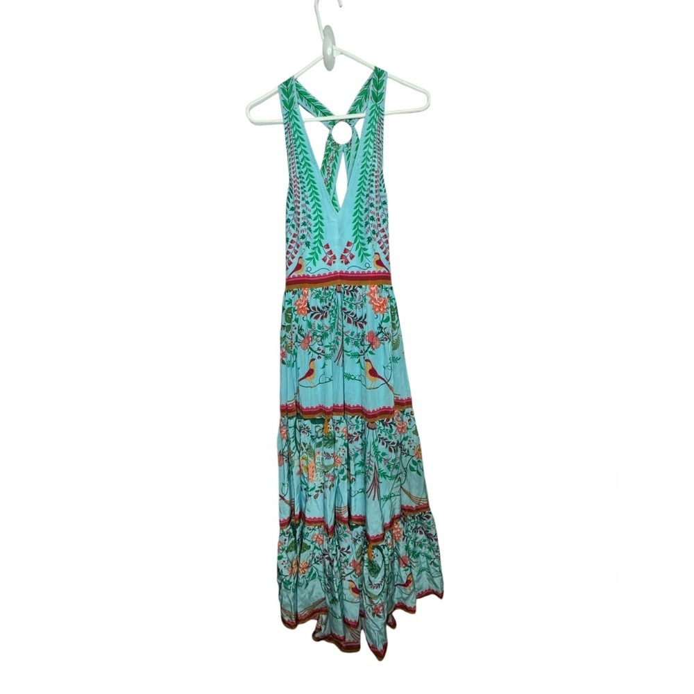 Limerick by Abirr n' Nanki V-Neck Tiered Floral Maxi Dress size large - Picture 2 of 8